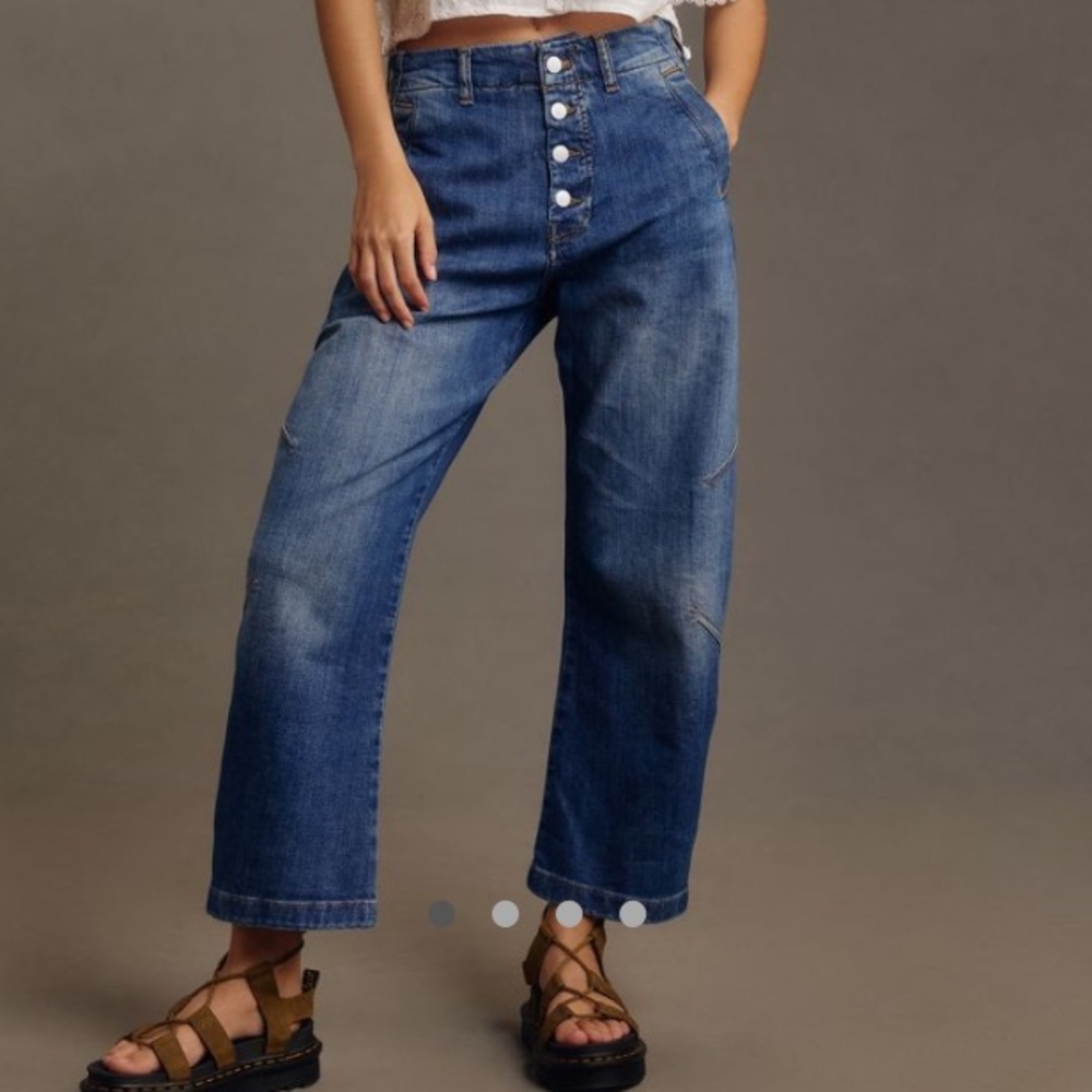Pilcro Arin Mid-Rize Barrel Jeans size 30 tall Anthropologie nwt